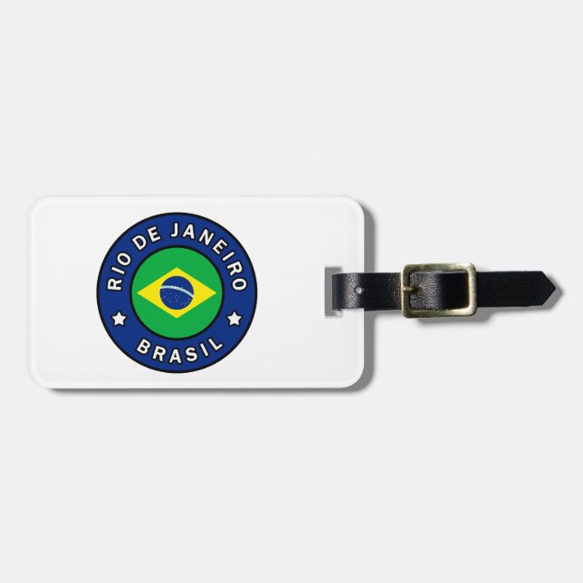 Etiqueta De Bagagem Rio de Janeiro Brasil (Frente Horizontal)