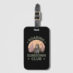 Etiqueta De Bagagem Roaring Sundown Club Sabertooth Tiger