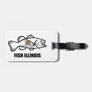 Etiqueta De Bagagem Roba de Peixe Illinois Bass