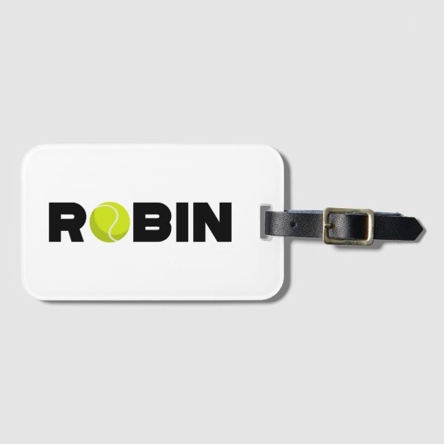 Etiqueta De Bagagem Robin Tênis (Frente Horizontal)