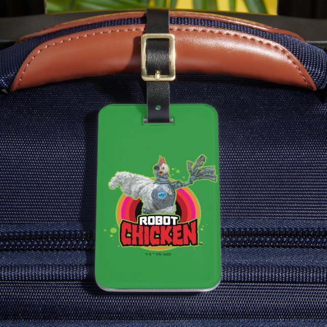 Etiqueta De Bagagem Robot Chicken Character Logo (Frente Insitu 2)