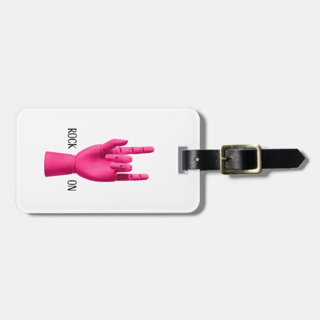 Etiqueta de bagagem - Rock On! (Frente Horizontal)