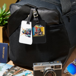 Etiqueta De Bagagem Rock Out with the Groove Gorilla – Retro Music Lov