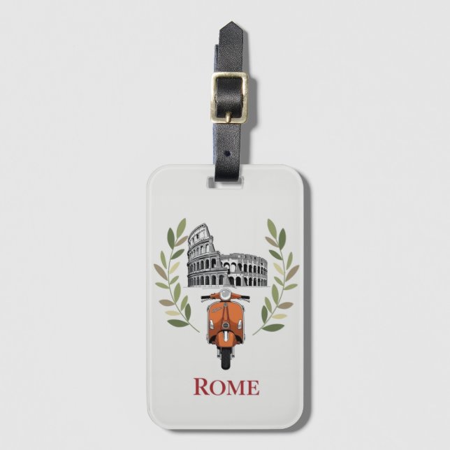 Etiqueta De Bagagem Roma (Frente Vertical)