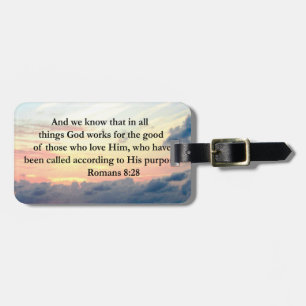 ETIQUETA DE BAGAGEM ROMANOS 8:28 FÉ