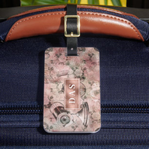 Etiqueta De Bagagem Romântico Steampunk Vintage Ephemera Monograma