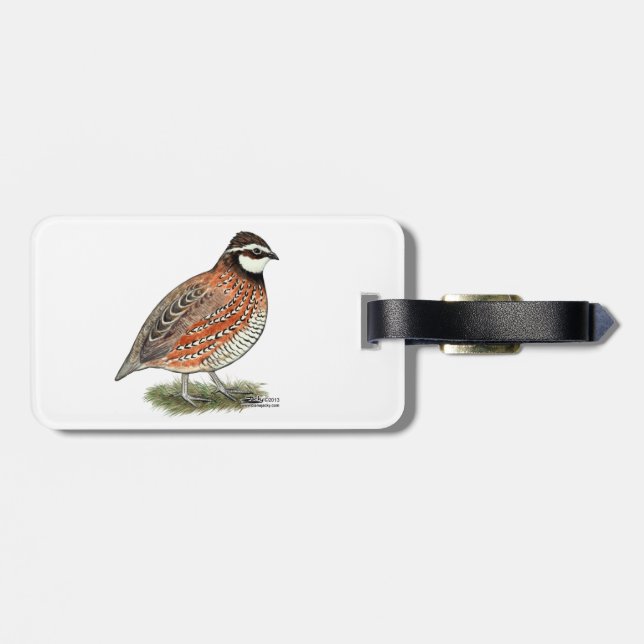 Etiqueta De Bagagem Rooster Bobwhite Quail (Traseira Horizontal)
