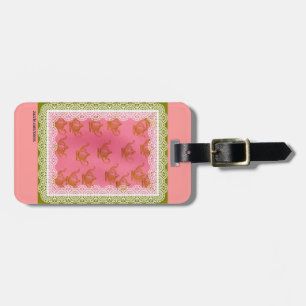 Etiqueta de bagagem rosa