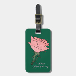 Etiqueta De Bagagem Rosa Cor-de-Rosa - Delicada e Linda