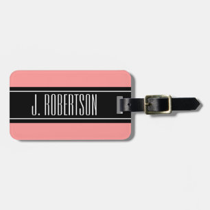 Etiqueta De Bagagem Rosa coral personalizado do Tag da bagagem do