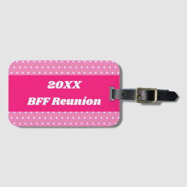 Etiqueta De Bagagem Rosa, melhor amigo, Bolinhas brilhantes