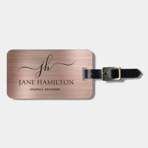 Etiqueta De Bagagem Rosa Personalizado Script Personalizado