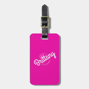Etiqueta De Bagagem Rosa Quente Dolly Retro Vamos Fazer Festa!