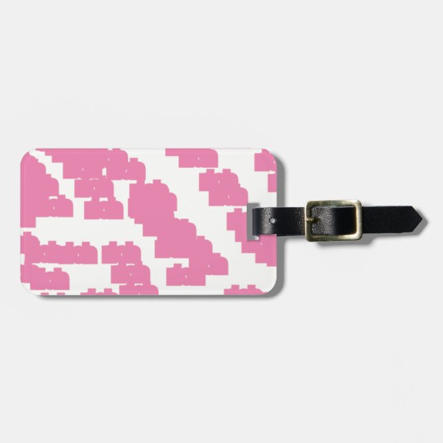 Etiqueta De Bagagem rosa sortudo 888 (Frente Horizontal)