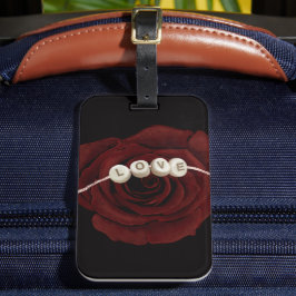 Etiqueta De Bagagem Rosa vermelha