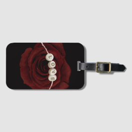 Etiqueta De Bagagem Rosa vermelha