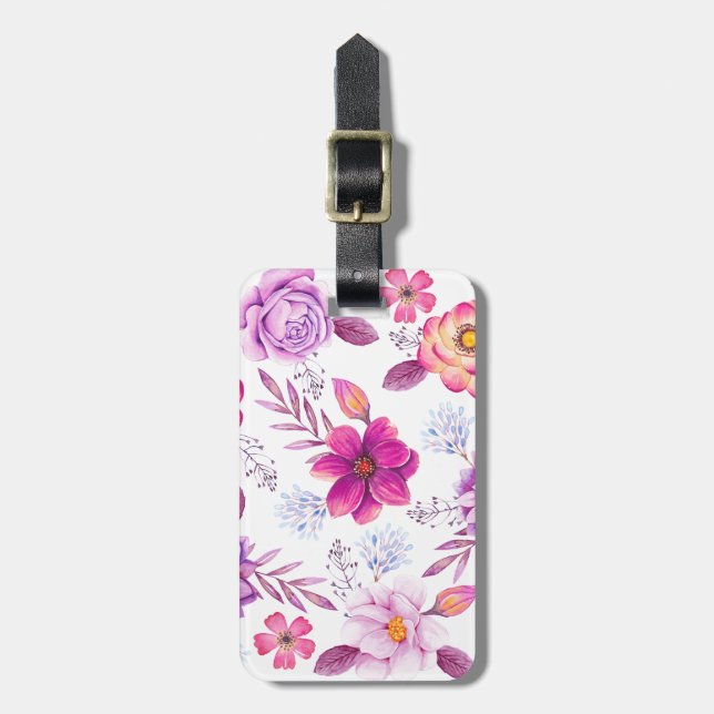Etiqueta De Bagagem Rosa violeta (Frente Vertical)