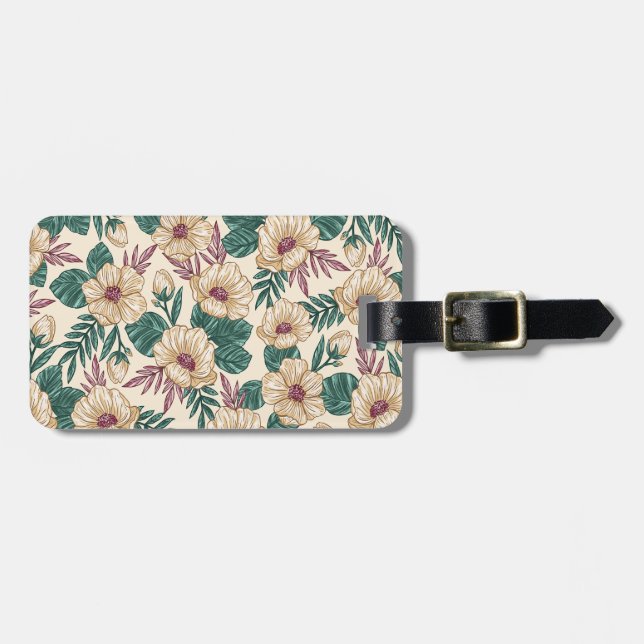 Etiqueta De Bagagem Rosas (Frente Horizontal)