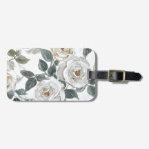 Rosas de Jardim | Floral Vintage aquarela Branca