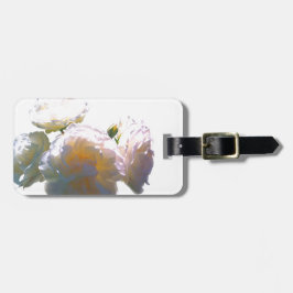 Etiqueta De Bagagem Rosas esbranquiçados de cor laranja esbranquiçada