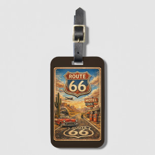 Etiqueta De Bagagem Rota Cênica Vintage 66 Centenária