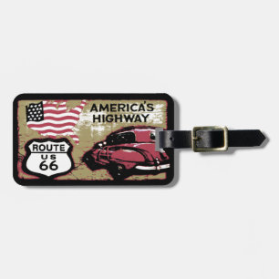 Etiqueta De Bagagem Rota E.U. 66 do vintage