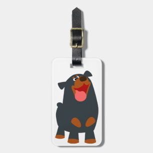 Etiqueta de Bagagem Rottweiler de Cartoon Bonito