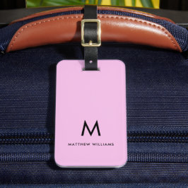 Etiqueta De Bagagem Rótulo de bagagem personalizado monograma minimali