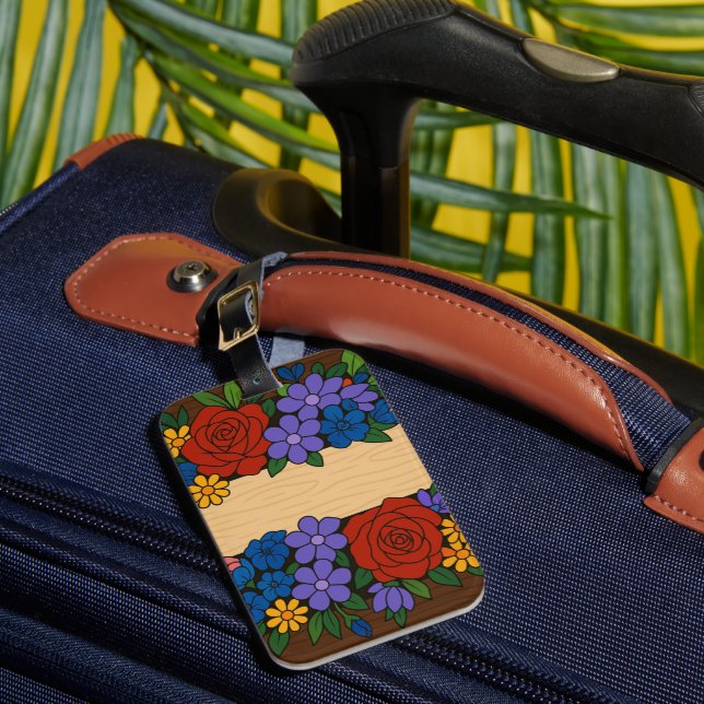 Etiqueta De Bagagem Rótulo do nome da flor (Frente Insitu 1)