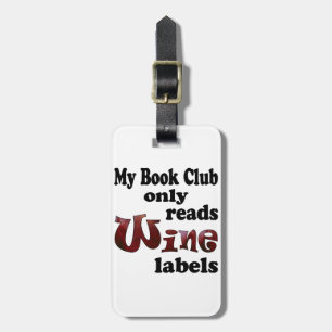 Etiqueta De Bagagem Rótulos de Vinho do Clube do Livro