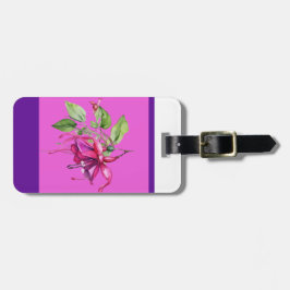 Etiqueta de Bagagem Roxa Moderna Fuschia