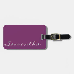Etiqueta De Bagagem roxo na moda chique moderno simples elegante do