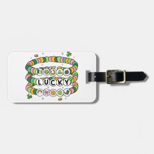 Etiqueta De Bagagem Rua de Bracelete de Sorte Sortuda. Design de Dia d