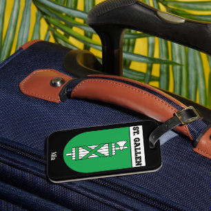 Etiqueta De Bagagem Rua. Gallen, Suiça Casaco de armas