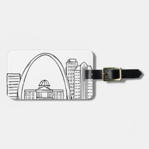 Etiqueta De Bagagem Rua Louis Skyline