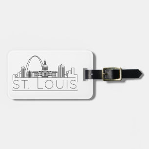 Etiqueta De Bagagem Rua Louis Stylized City Skyline Luartigo