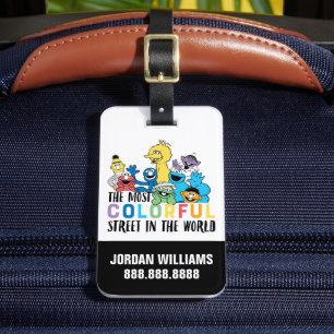 Etiqueta De Bagagem Rua Sésamo Adicione seu nome