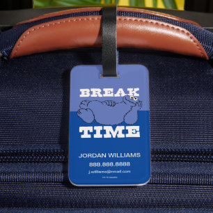 Etiqueta De Bagagem Rua Sésamo Monstro do Biscoito Adicionar suas