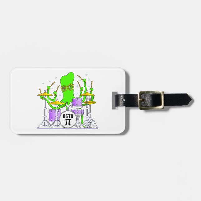 Etiqueta De Bagagem Rufando o polvo (Frente Horizontal)