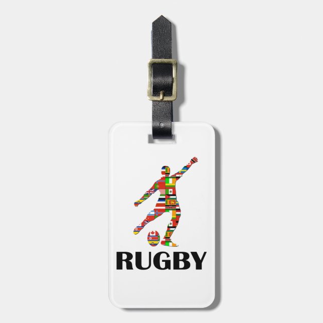 Etiqueta De Bagagem Rugby (Frente Vertical)