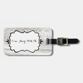 Etiqueta De Bagagem Rustic Barnwood - Padrão