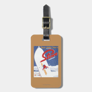 Etiqueta De Bagagem S varrendo - Há sempre poster do Promo da neve