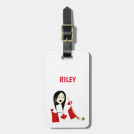 Etiqueta De Bagagem Saco & bagagem do fã de hóquei de Canadá da equipe