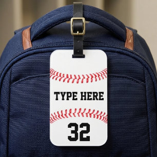 Etiqueta De Bagagem Saco Esportivo com Nome do Time de Beisebol Person