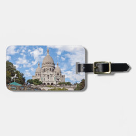 Etiqueta De Bagagem Sacre Coeur em Montmartre hill - Paris, França