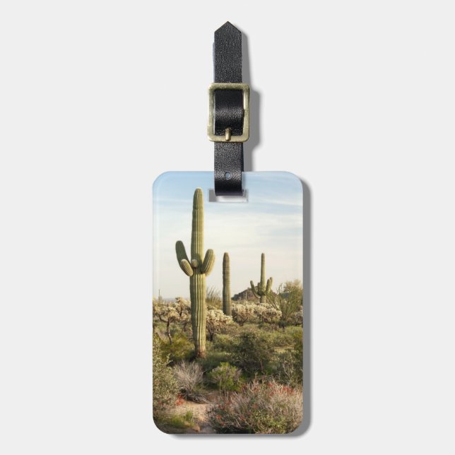 Etiqueta De Bagagem Saguaro Cactus, Arizona,EUA (Frente Vertical)
