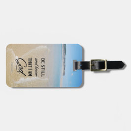 Etiqueta De Bagagem Salm 46 Fique quieto e saiba que sou DEUS, Ocean V