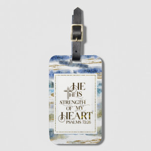 Etiqueta De Bagagem Salm 73:26 Ele é a força do meu coração 