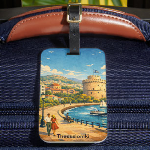 Etiqueta De Bagagem Salonica Grécia Viagens Antigas