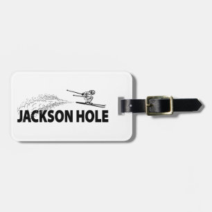 Etiqueta De Bagagem Saltador de esqui de Jackson Hole Wyoming